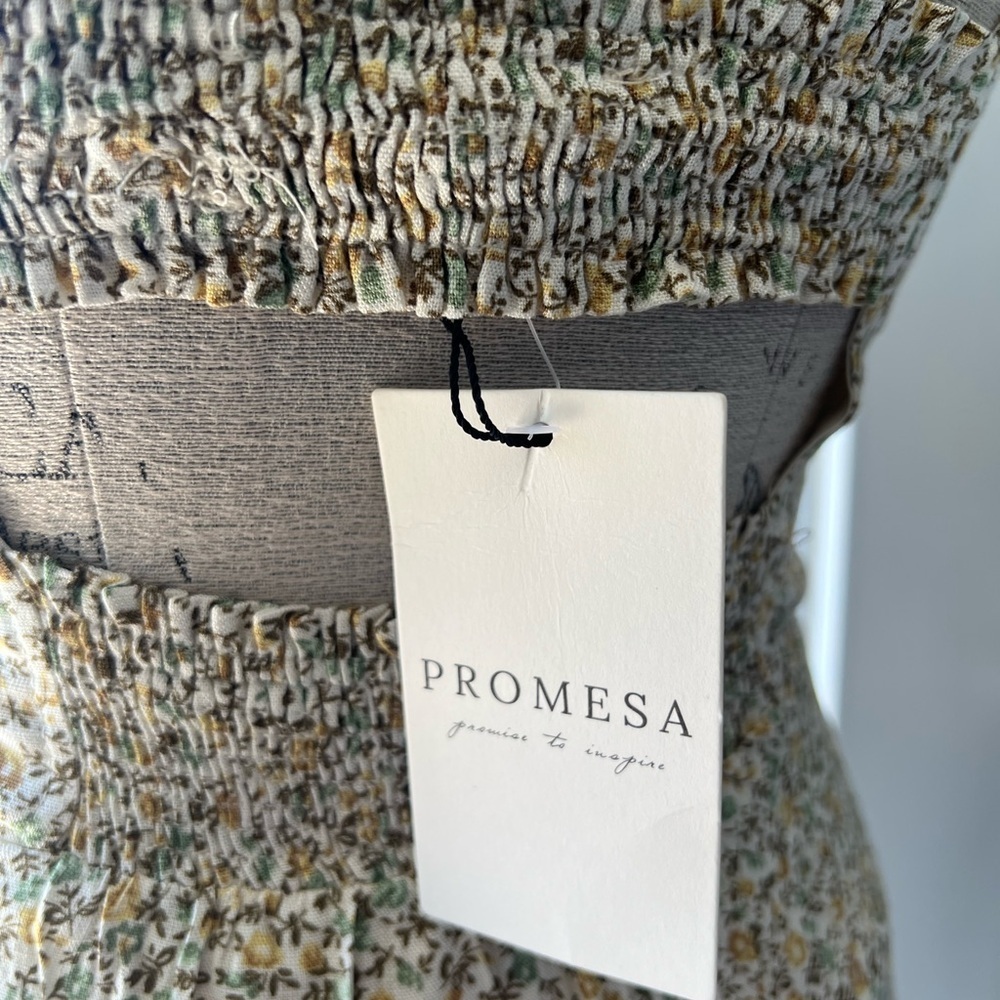 Promesa The Azalea Low Mini Sundress Size Small Seagrass NWT - Picture 14 of 14